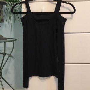 Aeropostale XS Off The Shoulder Black Cutout Top